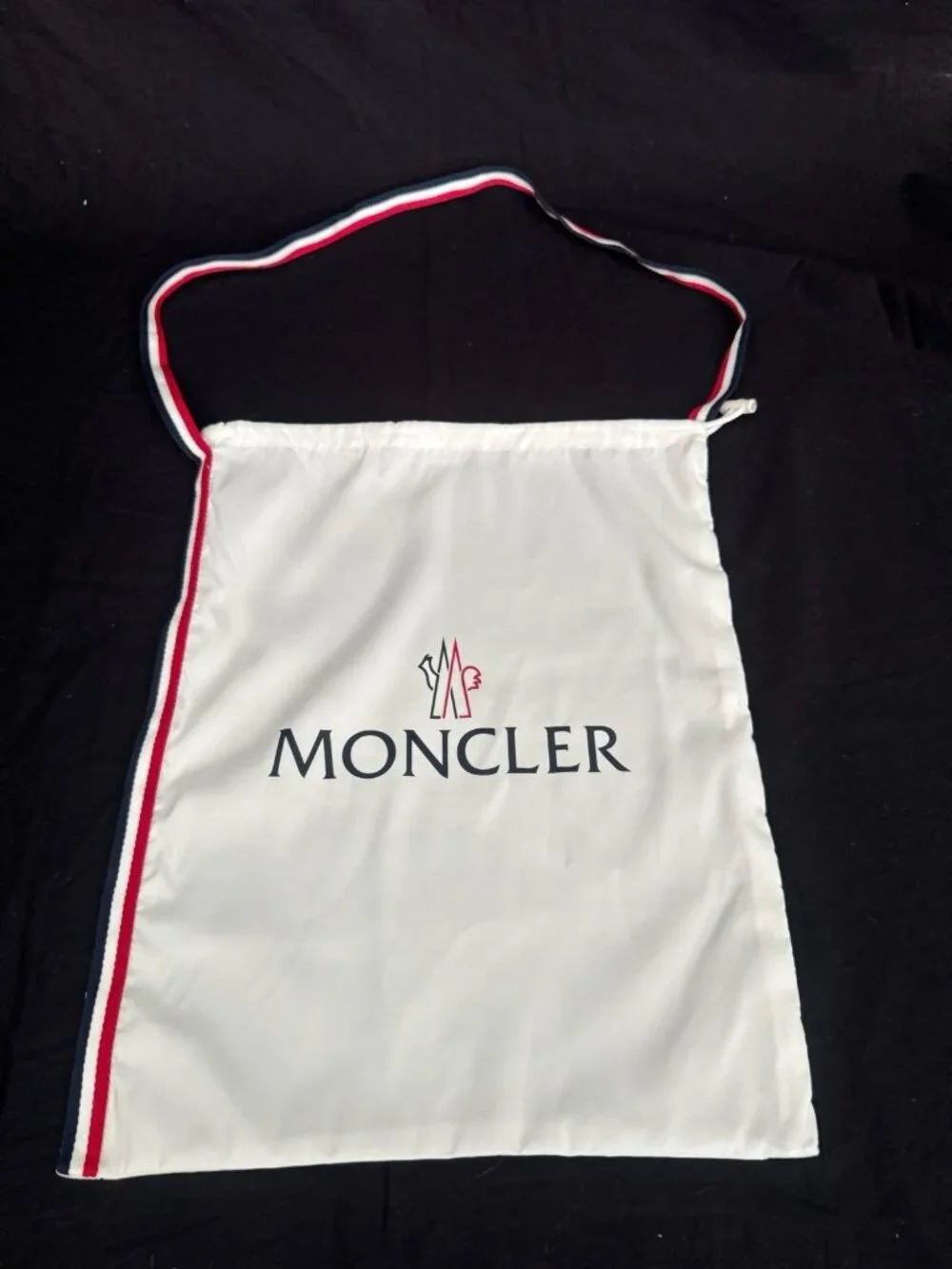 Moncler Dust Bag Storage Cover Drawstring White Red  19